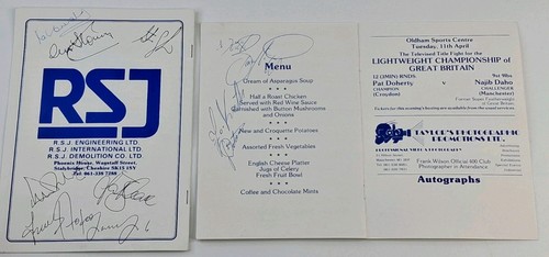 Boxing club dinner - boxing, menu