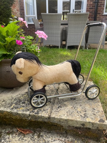 Horse children push along - push,