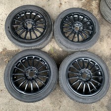 FORD FIESTA 16" BLACK ALLOY WHEELS AND TYRES 205/50 R16 MK7 ALLOYS ✅