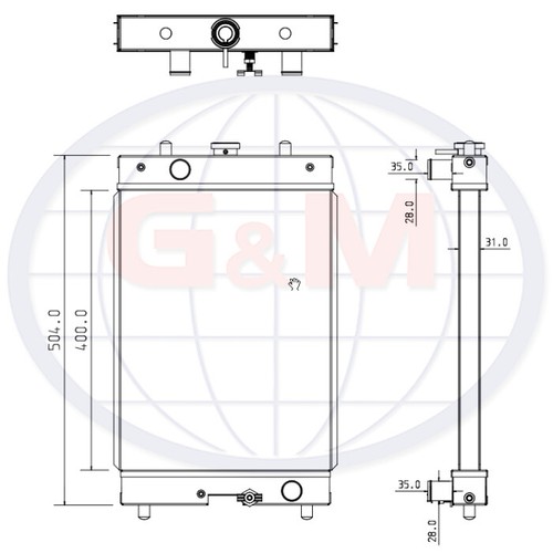 Radiator for yanmar mini - radiator,
