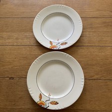2 X Vintage Art Deco Empire ‘Shelton Ivory’ Art Deco Side Plates