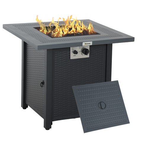 Gas fire pit - fire, stainless