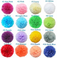 Tissue Paper Pompoms Pom Poms Flower Balls Fluffy Wedding Party Decoration 