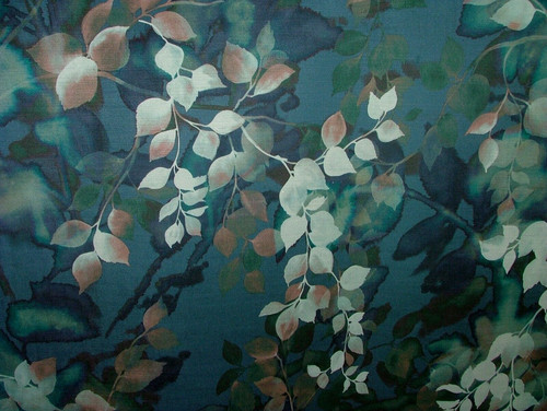 Foliage sapphire blue plush - foliage,