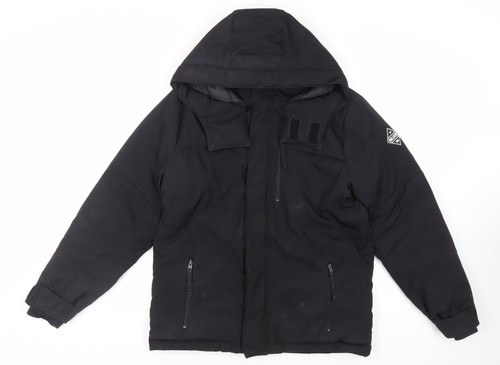 Hollister mens black puffer - black,