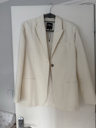 Zara cream cut out blazer - zara,