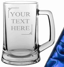 Engraved Personalised Beer Tankard Pint Glass - Christmas Birthday Gift Box 2