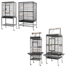 Bird Cage Large Small Size Play Parrot Finch Cage Macaw Cockatoo Strong Metal UK