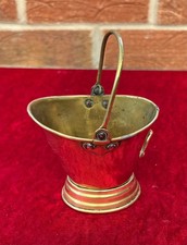 Antique minature brass coal scuttle
