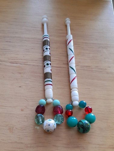 Bovine bone lace bobbins - bone, bobbins.
