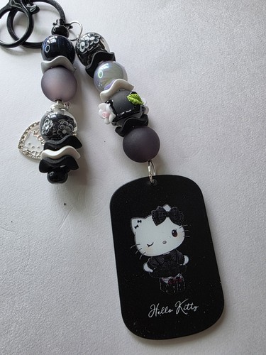 Black hello kitty keyring - black,