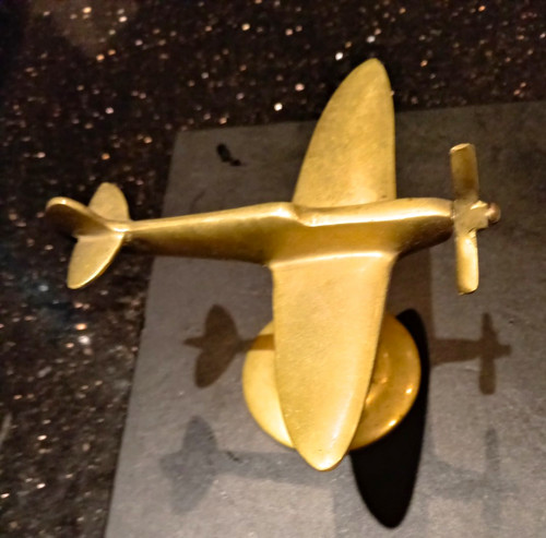 Raf brass aircraft trench art - raf,
