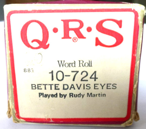 Pianola word roll bette davis - bette,