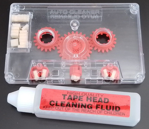 Cassette tape head cleaner - cassette,