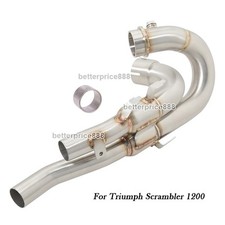 For Triumph Scrambler 1200 2019~2025 Front Exhaust System Pipe Headers Link Pipe