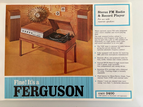 Ferguson model 3400 stereo - ferguson,