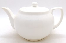 H & Co England White 1 Cup Teapot