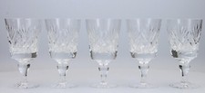 TUTBURY CRYSTAL WESTMINSTER CRYSTAL WINE GLASSES X 5