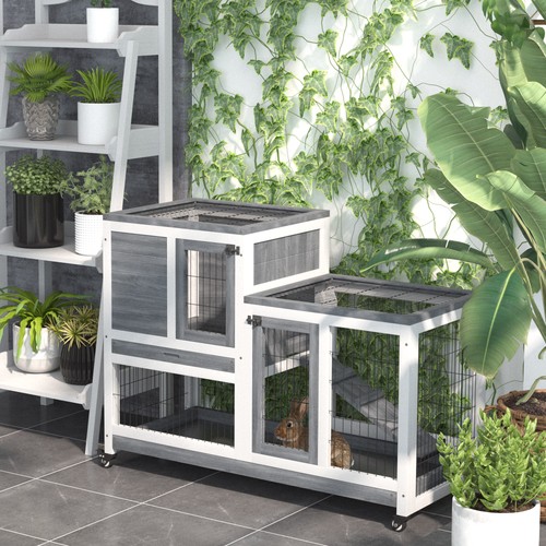 Wooden rabbit hutch bunny - wooden,