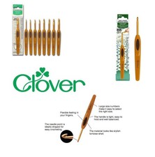 Clover Soft Touch Ergonomic Crochet Hook - Set of 9 Crochet Hooks - Yarn Wool