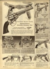 1963 PAPER AD Toy cap gun double holster set Roy Rogers Kenner Moldmaster