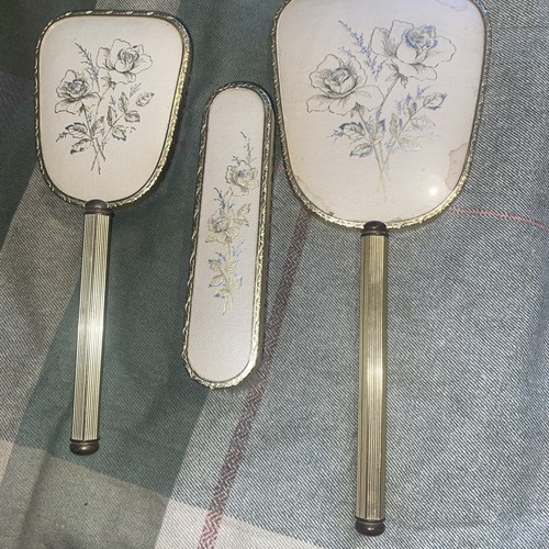 Vtg vanity set handheld - vanity,