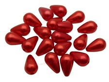 20 Pcs Red Acrylic Faux Pearl