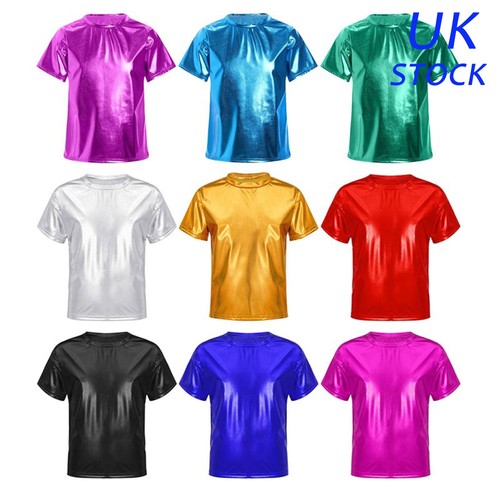 Girls shiny metallic - metallic, tops