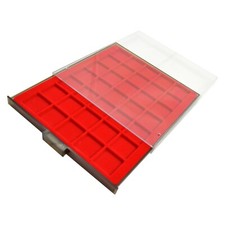 Coin Box Drawer Tray for 30 Coins 38 mm square holes - best storage system /6