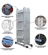 4.6m Large Lightweight Aluminium Folding Multi-position Work Platform Ladder