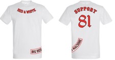 NEW Hells Angels Support 81 Big Red Machine T-Shirt WORLD SIDEROCKER WHITE NEW