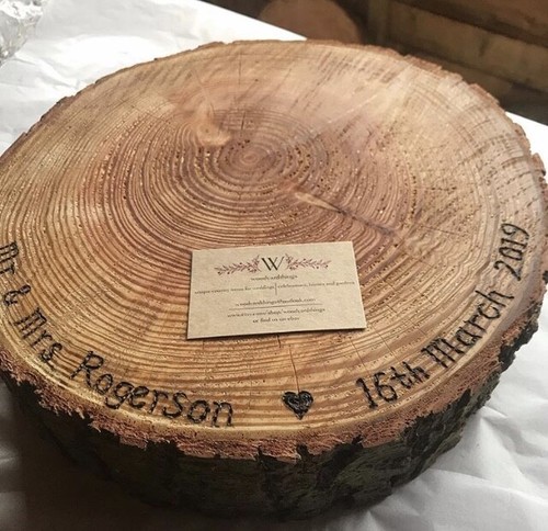 Personalised rustic log - , cake
