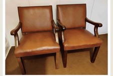 Pair. of Antique Real Leather