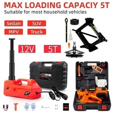 Electric Car Jack with Tire Inflator Pump 12V 5 Ton Hydraulic Car Jack Lift Kit
