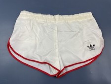 VINTAGE ADIDAS 1970'S 1980'S FOOTBALL NYLON WHITE SHORTS RUNNING SIZE 3 ADULT