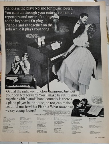 1967 pianola player - pianola, for