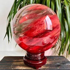 27.07LB Large red melted crystal ball for repairing spiritual energy therapy