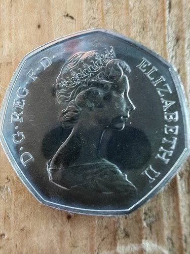 1973 50p coin fifty - coin,