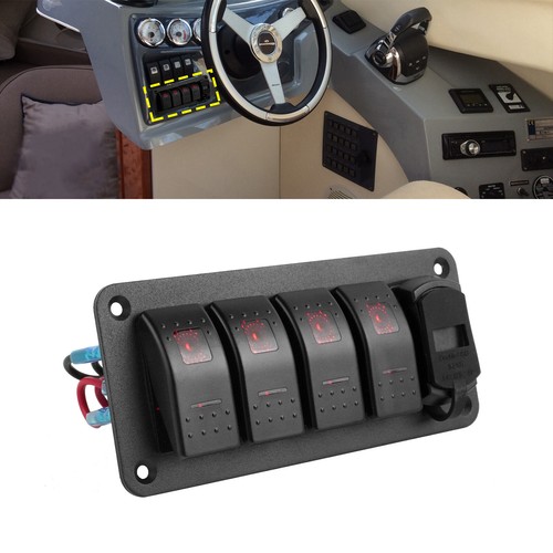 Gang red led - light, toggle