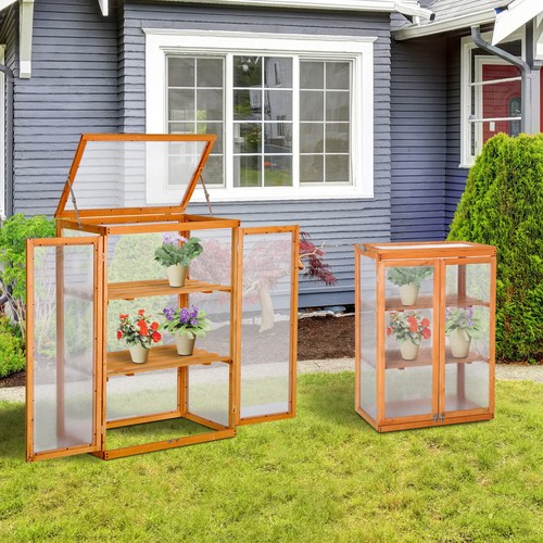 Mini wood greenhouse cold - greenhouse,