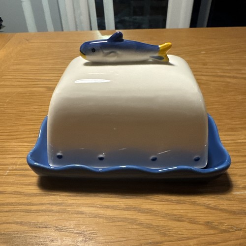 Ceramic butter dish with - dish,