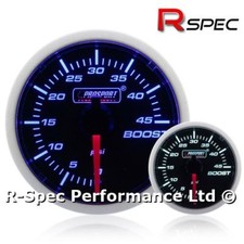 52mm Prosport Super Blue White Turbo Diesel 45 Psi Boost Gauge Kit - TDI DIESEL