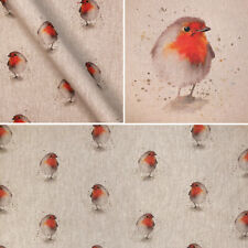 Red Robin Fabric - Linen Look