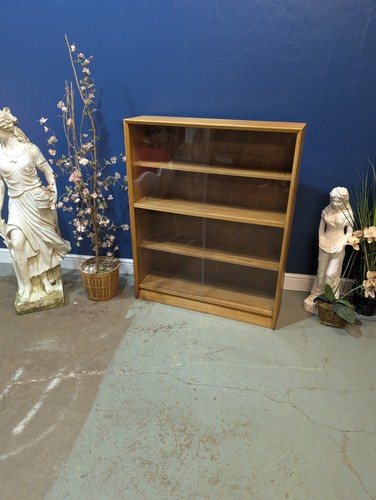 Vintage glass display bookcase - glass,