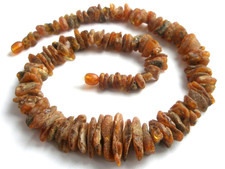 NATURAL RAW BALTIC AMBER NECKLACE 32 gramm!!! 44 cm