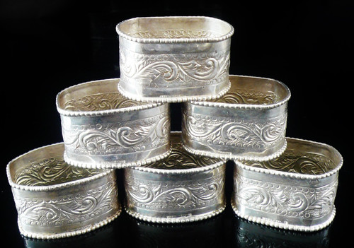 Cased indian sterling silver - 6,