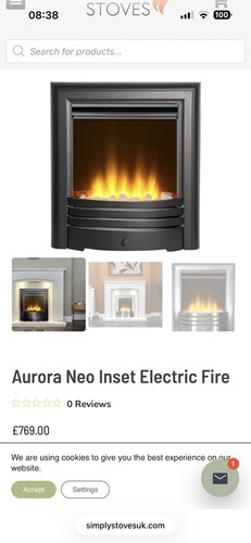 Aurora neo black electric fire - neo,