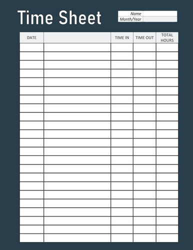 Time sheet work hours log - log,