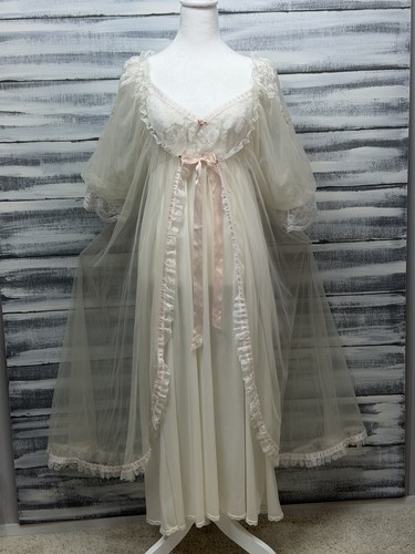 Vtg tosca white long - long, chiffon
