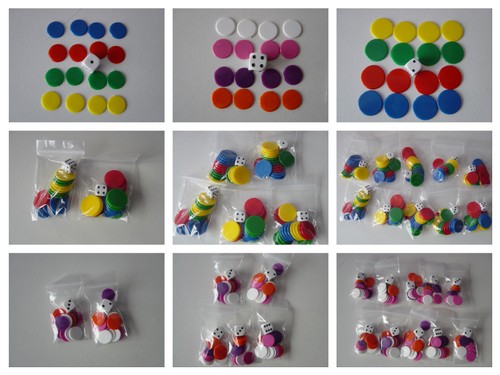 Counters and dice packs - and,